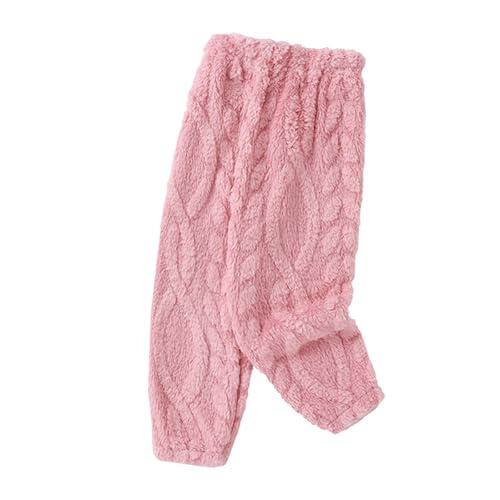 Genérico Pantalones de Pantalone Niña Confortable Tela Felpa Invierno Noche Cálido Diseño Moda Infantil Diversión Nocturna (160=XL)