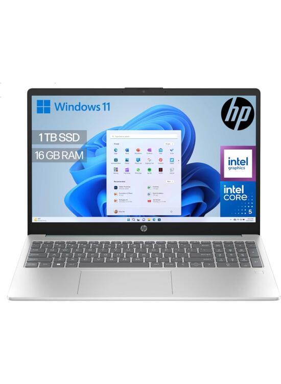 HP 15-fd0402ns - Ordenador portátil de 15.6" FHD (Intel Core 5 120U, 16GB RAM, 1TB SSD, Intel Graphics, Windows 11) Blue - Teclado QWERTY Español