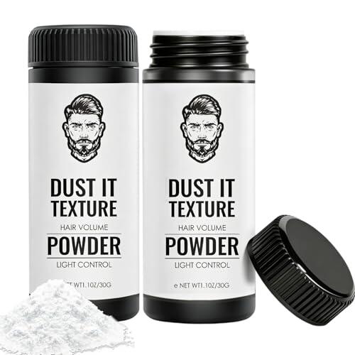 30g Polvo de peinado para Hombres,Polvos Texturizantes Pelo,Peinado con efecto mate,Fijación Duradera,Ligero,Para todos los tipos de cabello(2 Piezas Blanco)