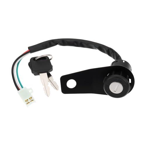 eMagTech Cerradura de Llave de Encendido para Motocicleta Compatible con 50A150Cc Motocicletas Todoterreno Vehículos Todo Terreno con Soporte 8,3Cm