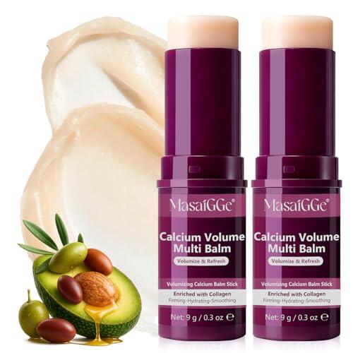 Calcio Multi Bálsamo – Antiedad y reafirmante Skincare Stick con colágeno y calcio, contra ojeras y arrugas, hidratación intensa para cara, ojos y cuello, 9 g de suero sólido portátil (2 unidades)