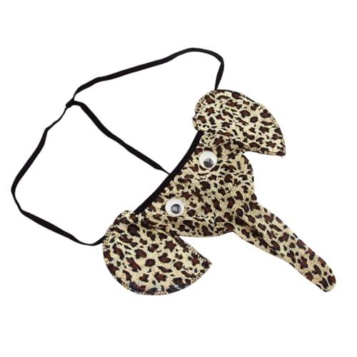 LONZIKP Ropa Interior para Hombre con diseño de Elefante, Slip con Bolsa, Sexy Tanga de Cadera, diseño en Forma de U, Regalo para Hombres (Estampado de Leopardo)
