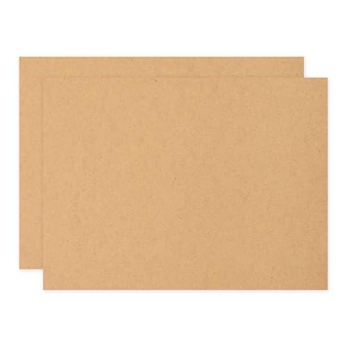 QUARKZMAN Tablero De MDF Para Manualidades 3/18" (4mm) De Grosor Fibra De Densidad Media Madera Sin Acabado Para Proyectos DIY Clases De Arte Carpintería Pintura (12 X 8 Pulg 2 Unidades)