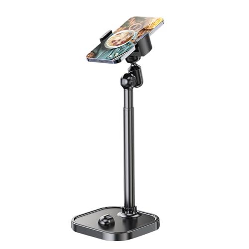 Genérico Soporte para teléfono Celular - Soporte Ajustable en Altura con ángulo magnético Antideslizante | Escritorio Celular para videollamadas y grabación de transmisión en