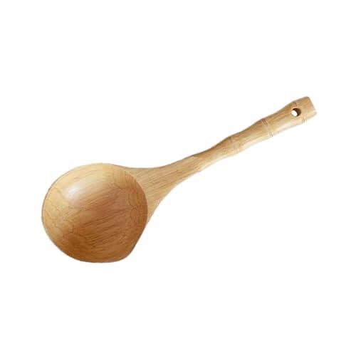 Ronyme Cucharón de madera para sauna, fácil de usar, agarre cómodo con mango largo, cuchara para agua simple, cucharón para jardinería y spa