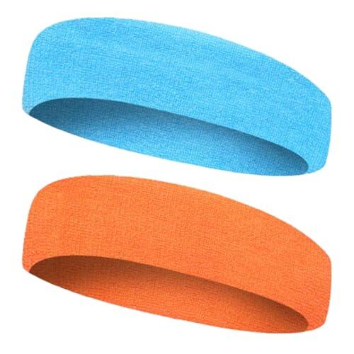JchEnye Diadema deportiva para niños, 2 unidades, cinta para el sudor, cinta para la frente, deportiva, adecuada para correr, hacer footing, ciclismo, absorbe el sudor.