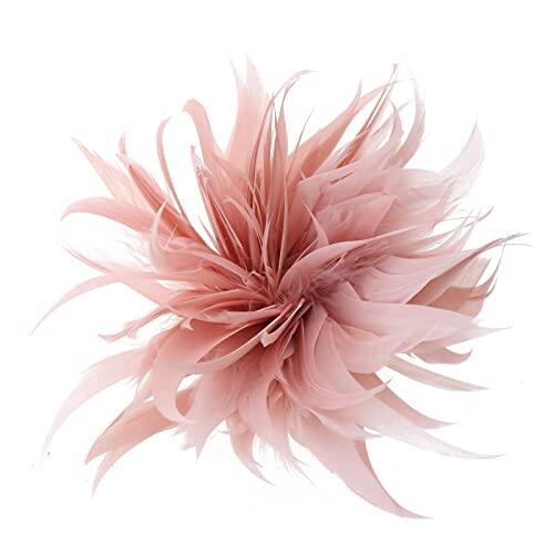 Broche de plumas de moda para bufanda, hebilla, plumas, flores, alfiler de solapa, joyería para mujeres, niñas, adolescentes, ramillete para bufanda, One Size