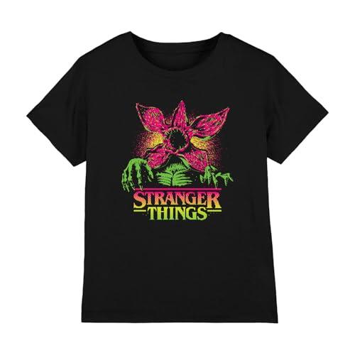 Stranger Things Neon Demogorgon Camiseta Infantil, Negro, 9–11 A