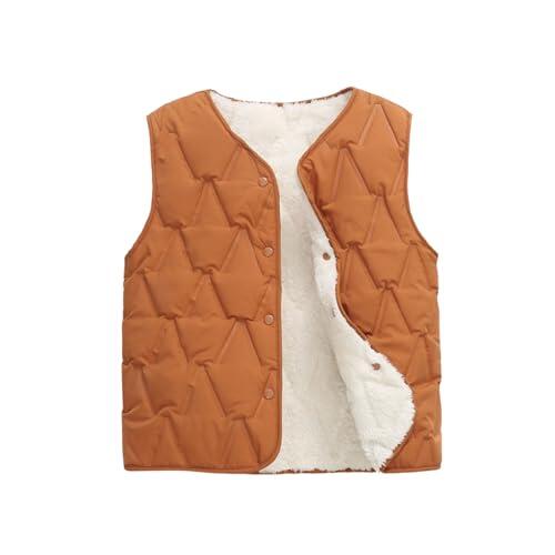Chaqueta de invierno para niñas, chaleco de invierno cálido, acolchado, sin mangas, ropa exterior, acogedora capa interior con forro térmico para clima frío, ligero, cómodo, casual, de 3 a 14 años, 01