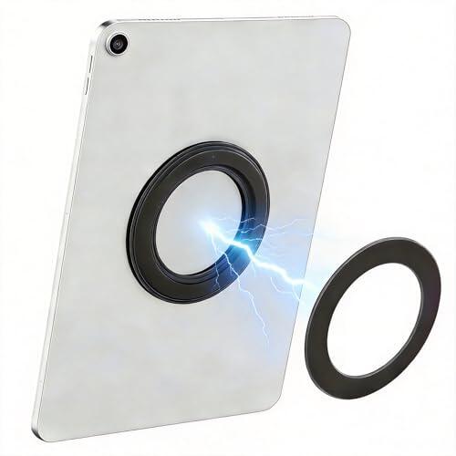 Panlouting Soporte Magnético de Pared para Tableta MagSafe iPad 10ª Gen M5 M4 M3 | Fuerte Adhesión Magnética con Adhesivo | Manos Libres Anillo Magnético para Cocina, Baño, Coche, Oficina
