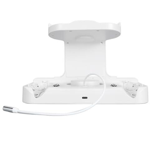AKLOSIPY Estación de Carga Meta 3 VR con Carga Rápida, 2 Baterías Recargables y características: Base de Control para Montaje en Pared (White)