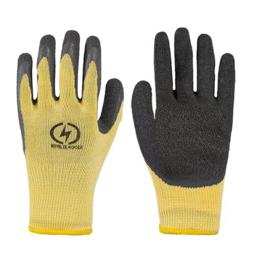 YANGWEN Guantes de Protección para Electricista, Aislantes Eléctricos y Antideslizantes, Resistentes al Desgaste para Trabajos Eléctricos