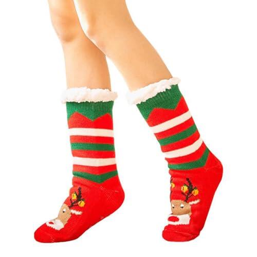 AMSLSIU 1 par de calcetines de Navidad para otoño e invierno, calcetines portátiles, calcetería a la moda, calzado cálido, accesorio para sala estar y dormitorio