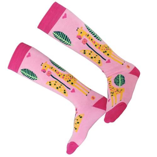 Zanthicia 1 par de calcetines térmicos, calentador de pies, multicolor, tamaño compacto, diseño grueso para niños, accesorios para exteriores, equipo esquí cálido
