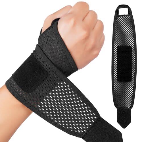 Beugo Muñequera Tendinitis Muñeca, Muñequeras Deportivas, muñequera tunel carpiano, Soporte de la Muñeca Elasticas Ajustable para Dolor Articulaciones, Esquinces, Mano izquierda y mano derecha, Negro
