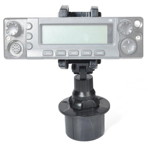 YNIBST Soporte para Portavasos para Cabezales de Control de Emisora Radioaficionado, Soporte de Montaje para Radios Móviles CB y Dualband, Compatible con Icom IC-2730A, TYT TH-9800D, Anytone AT-588UV