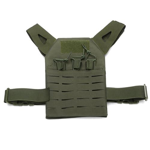 NASSMOSSE Chaleco Airsoft para niños, chaleco militar ligero, transpirable y ajustable para niños, entrenamiento de Paintball, caza al aire libre