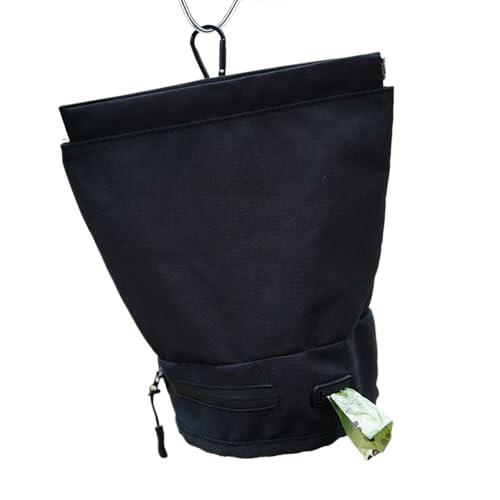Dispensador de Bolsas de Heces Cierre Elástico con Cordón | Soporte para Bolsas de Desechos Caninos para Cachorros Pequeños y Medianos Pasear Compras Acampar Jardín Patio Parque Picnic