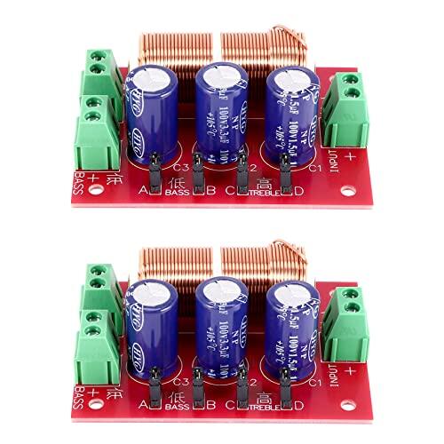 Gokelomg YLY-2088 Divisor de frecuencia de audio 400 W ajustable 2 vías filtro crossover para rango de frecuencia completo y alto