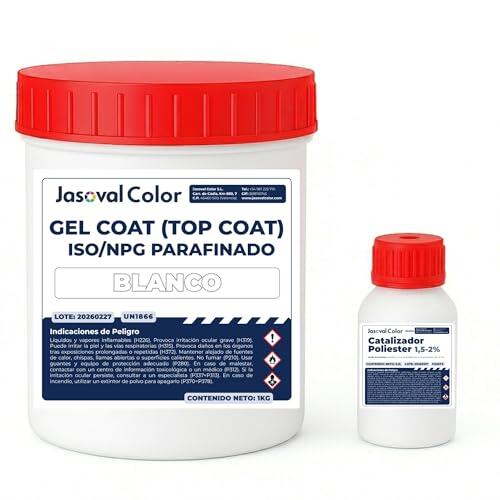 Gel Coat para Barco, Piscina y Fibra de Vidrio - (Blanco, 1 kg)