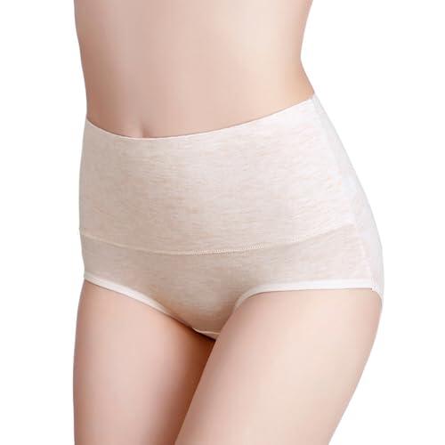 Zambuph Ropa Interior cómoda de Cintura para niñas y Mujeres, Ropa Interior elástica y Transpirable, Bragas de Cintura, Cuerpo Mujer, Albaricoque, 4XL