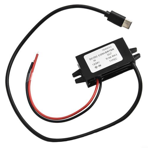 Regulador de Potencia DC-DC: Convierte 12V/24V a 5V USB-C de Forma Segura
