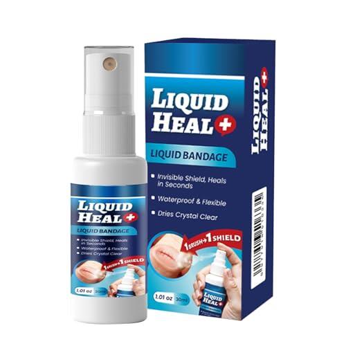 Vendaje líquido para la piel, spray impermeable para el cuidado de heridas para cortes menores, rasguños, quemaduras, rodillas, pies, apósito adhesivo de protección rápida para niños, atletas