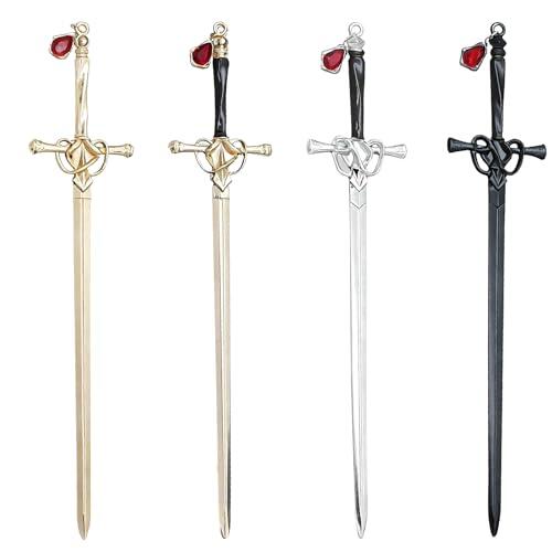 4 piezas Abrecartas de metal, abrecartas de escritorio, abridor de letras, cortador de sobres con mango ergonómico, práctica herramienta de apertura para cartas