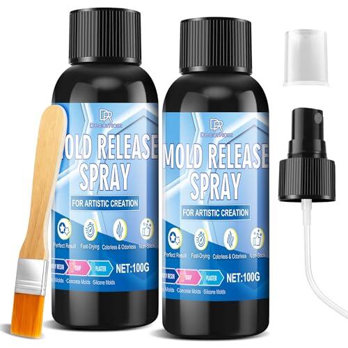 DecorRom Spray separador de moldes de silicona, 200 ml, antimoho, secado rápido, inodoro, adecuado para desmoldar velas, yeso, jabón y resina epoxi de plástico, yeso y moldes de metal
