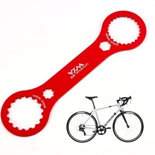 sofun Herramienta Centerlock roja – Llave de pedalier para reparación de bicicletas, compatible con Shimano XT/SLX y SRAM Dub, para desmontar pedalier y discos de freno