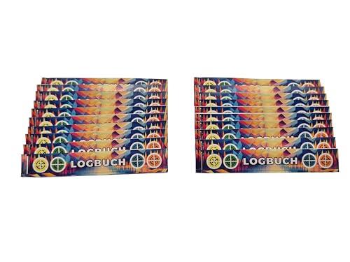 Generisch Geocaching - Cuaderno de registro (20 unidades, 30 páginas, 360 entradas, sobre impermeable, con campo para información adicional)