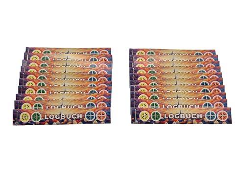 Generisch Geocaching - Cuaderno de registro (20 unidades, 30 páginas, 360 entradas, sobre resistente al agua, con campo para información adicional)