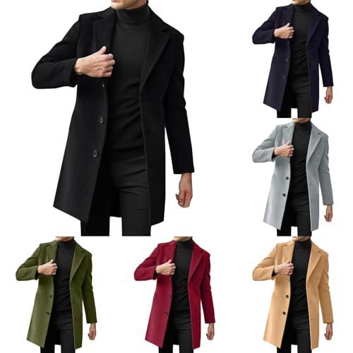 Abrigo De CáLido Para Hombre, Abrigo De Invierno, Chaqueta De Hombre, Abrigo Largo, Corte Ajustado, Abrigo De Entretiempo, Gabardina De Invierno, Chaqueta Larga Para El, Cómodo de llevar