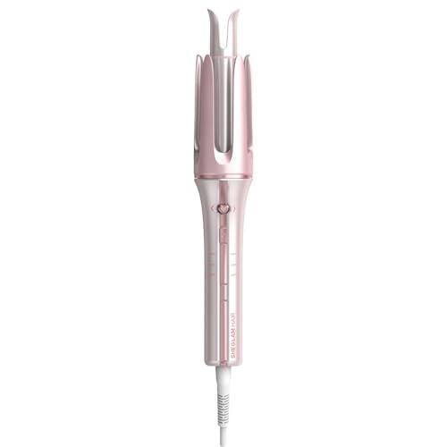 SHEGLAM Rizador automático de con revestimiento de cerámica Rosa, 3 niveles de temperatura (170-210°C), calentamiento rápido – Enrollador de rizos giratorio automático para rizos (32mm)