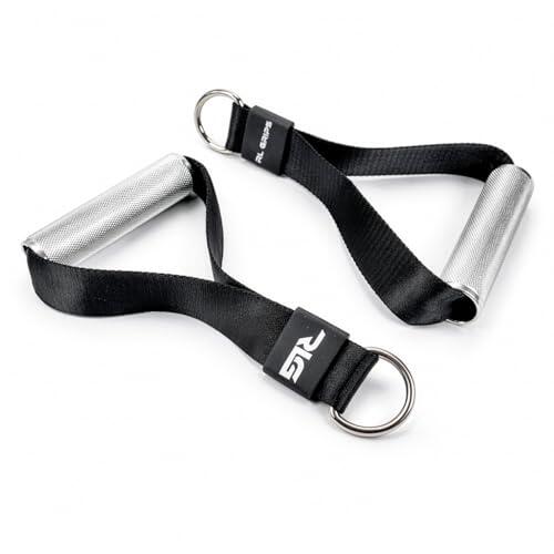RL Grips Agarres Unilaterales para Poleas de Gimnasio con Mango de Aluminio - Pack de Manerales Simples para Entrenamiento en Poleas Gym - Anillas para Ejercicios con Cable de Alta Resistencia