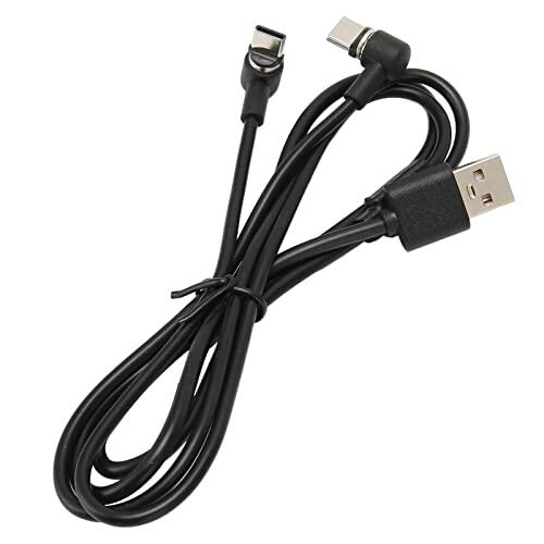 KIMISS Cable de Carga Magnético Tipo C 2 en 1 para Controladores y PS VR2: Diseño de 90 Grados, Cargador Dual para y Más, 80 Cm de Longitud