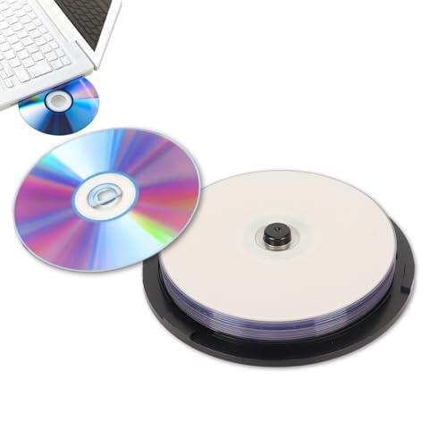 Ouitble DVD R Disco en Blanco 4,7 GB 16X Discos Multimedia grabables de Alta Velocidad Material de PC de Primera Calidad Resistente y Duradero para Almacenamiento de Fotos y (10PCS)