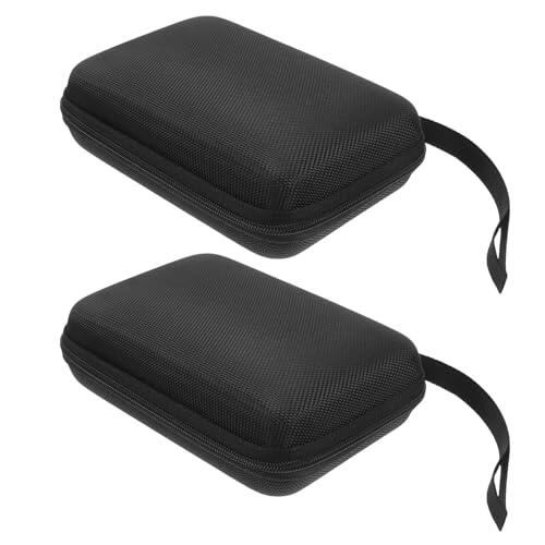 ERINGOGO Estuche Rígido de EVA Negro 15X10X45 CM para Almacenamiento Portátil de Dispositivos Electrónicos Funda con Cierre de Cremallera y Resistente a Golpes Organizador Compacto para