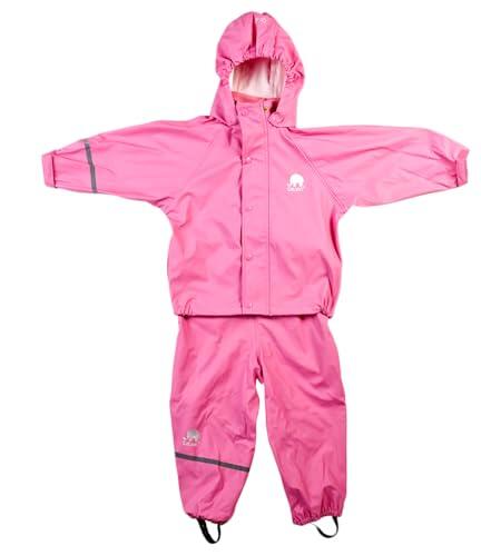 Celavi Celavi - Conjunto de ropa de lluvia básica unisex de poliuretano sólido CeLaVi de poliuretano sólido, rosa, 122