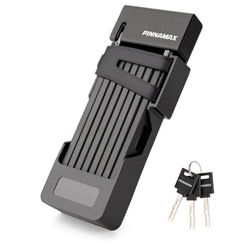 PINNAMAX Candado plegable para bicicleta – Candado plegable compacto para bicicleta con 3 llaves – Cerraduras antirrobo para bicicleta eléctrica, motocicleta, scooter, bicicleta, puerta, puerta