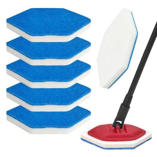 6 piezas de repuesto para fregona de baño y bañera, funda de repuesto lavable, absorción de agua eficiente, compatible con esponja multisuperficie Vileda Bath Magic Bad