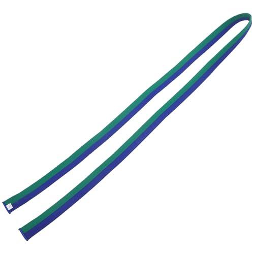 STOBAZA Cinturón de Artes Marciales de Poliéster Algodón Cómodo y Resistente para Karate y Taekwondo Envoltura Segura para Adultos y Jóvenes Verde Azul Entrenamiento y Competición