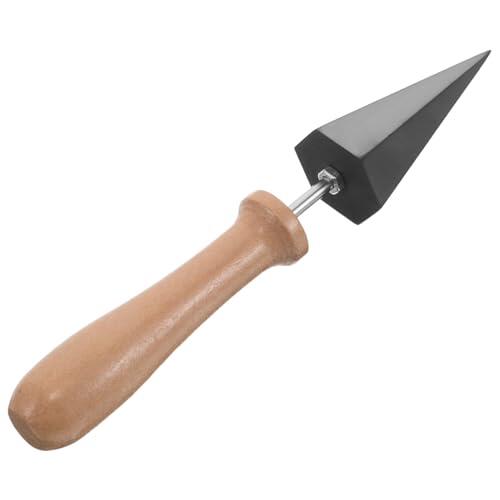 BESTonZON Moldeadora de Grafito para Soplado de Vidrio | Herramienta de Fundición y Expansor de Agujeros | Escariador Resistente al Calor para Modelado de Vidrio con Mango de Madera Hexagonal Metal