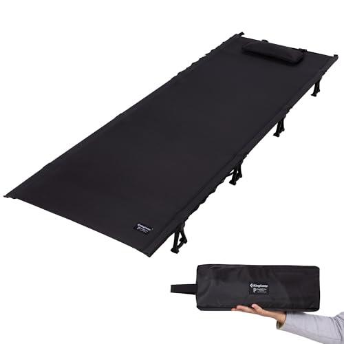 KingCamp Cama Plegable Ultralight 2,45 kg Cama de Camping Que se Pliega a 36x13cm Fácil de Llevar Capacidad Máxima 136kg para Camping, Exterior, Viajes, Playa, Jardín & Hogar