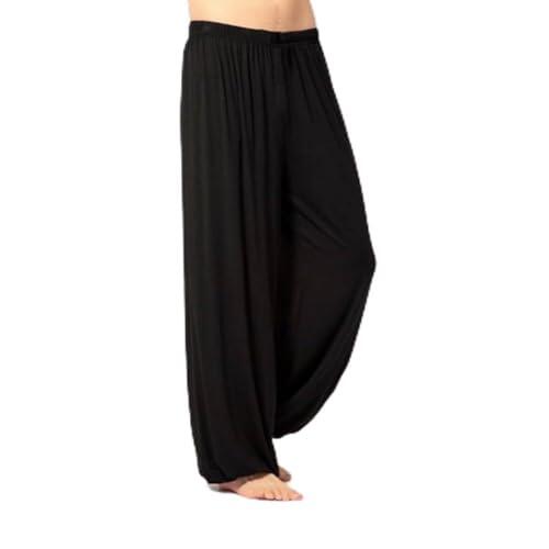 Pantalones de verano para artes marciales, Kung Fu y Tai Chi, para entrenamiento Shaolin Wing Chun, tejido de poliéster (XL, negro)