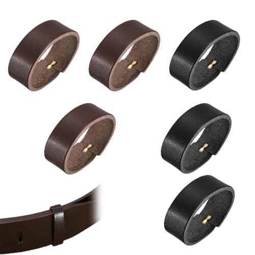 Vayrihom Presillas de Cuero para Cinturón, Hebilla de Anillo Texturizado para Correa de Cinturón 11,5 cm de circunferencia exterior Soportes para Arreglos de Bolsos y Cinturones
