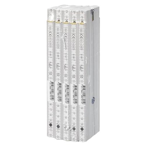 Hultafors - Metro plegable (10 unidades, 2 m), color blanco