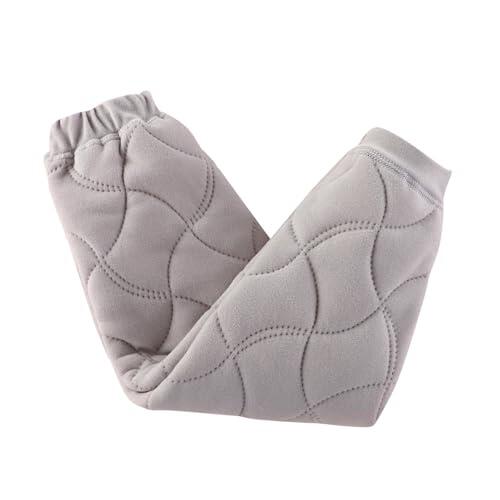 Pantalones térmicos con forro polar grueso y cálido, pantalones deportivos para niños y niñas, cintura elástica, para deportes, escuela, correr, invierno, ropa deportiva de 1 a 16 años, A62 Gris, 1-2
