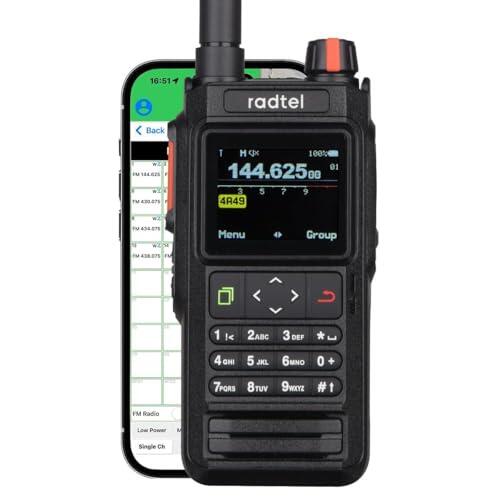 Radio bidireccional Radtel RT-660 IP67 con GPS, Bluetooth, Banda Dual VHF/UHF, APRS, SATCOM, Kiss, TNC, SMS, escáner de tráfico aéreo, alertas meteorológicas NOAA y batería Recargable USB-C