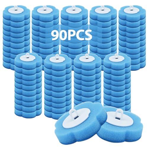 90 Piezas de Recambio de Esponja para Lavabo, bañera, Lavabo, mopa, Piscina, Azul (Aroma Fresco océano)